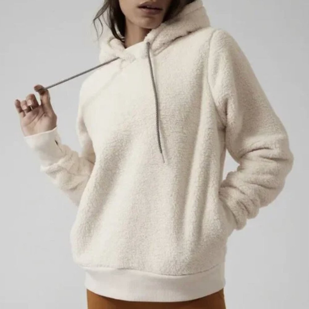 Athleta Tugga Sherpa Hoodie Natural XS